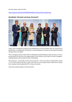 Akzo Nobel sell paint and keep chemicals
