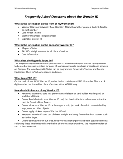 How should I take care of my Warrior ID?