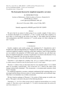 The fixed point theorem for simplicial nonpositive curvature