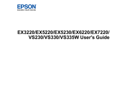 User`s Guide - EX3220/EX5220/EX5230/EX6220/EX7220