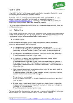 Right to Move - Home Connections