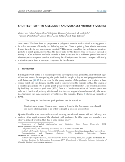 Shortest path to a segment and quickest visibility - ITN - Liu