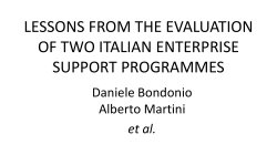 lessons for evaluation practice and for policy design from the