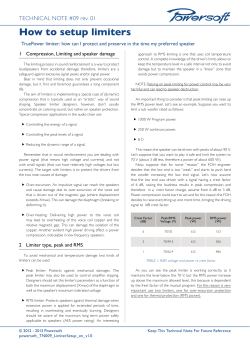 How to setup limiters