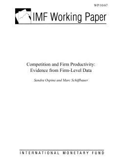 Competition and Firm Productivity:Evidence from Firm-Level
