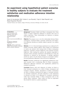 An experiment using hypothetical patient scenarios in healthy