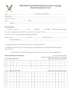 Ball Field Donor Information Form
