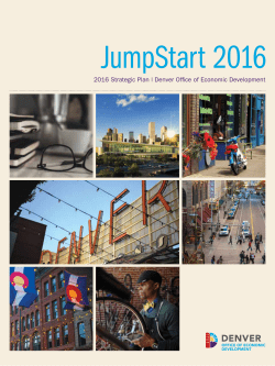 2016 Strategic Plan | Denver Office of Economic Development