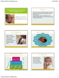 Maximize NICU Feeding Success 10/12/2016 Faherty