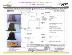 (225-500) MHz UHF Antenna, P/N: 5BE-225-500-XN-2 4.6