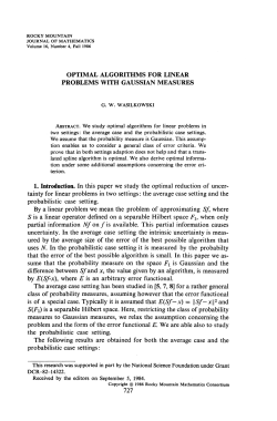 Optimal algorithms for linear problems with