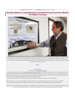 Monday Matters: Comprehensive Juvenile Services Eyes New