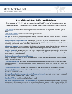 Non-Profit Organizations (NGOs)