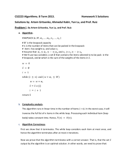 CS2223 Algorithms. B Term 2013. Homework 5 Solutions Solutions
