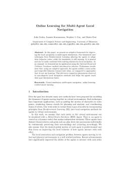 Online Learning for Multi-Agent Local Navigation