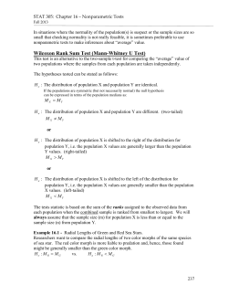 nonparametric tests - Winona State University