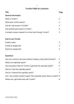 How to use Turnitin - University of Hertfordshire