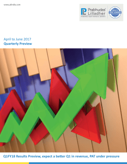 Q1FY18 Results Preview, expect a beter Q1 in revenue, PAT under