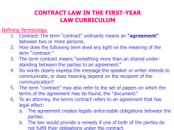 the sources of contract law