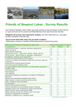 The Friends of Newport Lakes (FoNL) have been working to improve