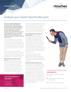 analyze your event reports like a pro