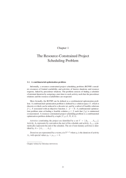 The Resource-Constrained Project Scheduling Problem