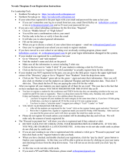 Instructions for Registration