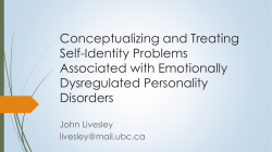 Conceptualizing and Treating Self-Identity Problems