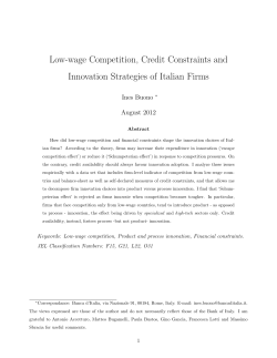 Low-wage Competition, Credit Constraints and