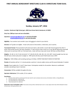 FIRST ANNUAL BONDURANT WRESTLING CLUB K