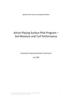 Active Playing Surface Pilot Program &ndash; Soil