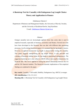 A Bootstrap Test For Causality With Endogenous Lag Length Choice