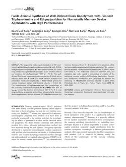 Facile anionic synthesis of welldefined block copolymers with