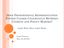 Does Proportional Representation Foster Closer Congruence
