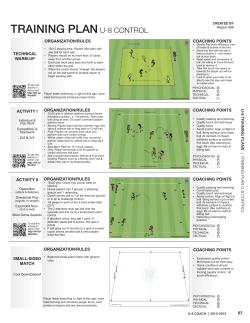 tRAInInG PLAnU-8 CONTROL