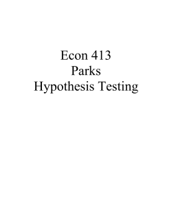 Hypothesis Testing
