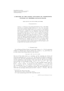 A REMARK ON THE GLOBAL DYNAMICS OF COMPETITIVE
