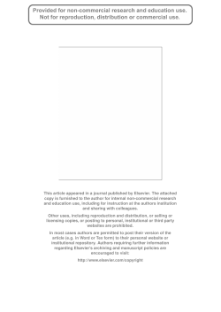 This article appeared in a journal published by Elsevier. The