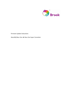 Firmware Update Instructions Xbox360/Xbox One &rarr; Xbox One