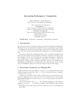 Increasing Kolmogorov Complexity