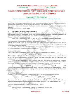 some common fixed point theorem in metric space using - IOSR-JEN