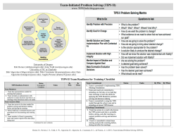 Team-Initiated Problem Solving (TIPS II)