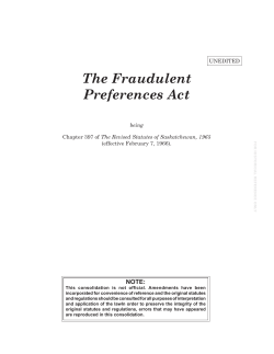 The Fraudulent Preferences Act