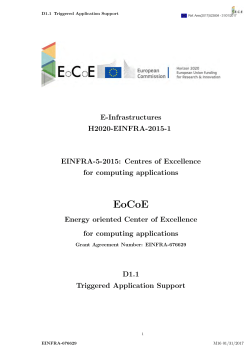 E-Infrastructures H2020-EINFRA-2015-1 EINFRA-5-2015