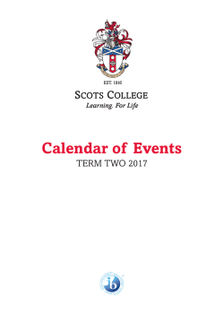 Calendar of Events