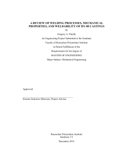 a review of welding processes, mechanical properties