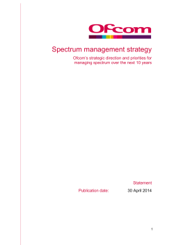 Spectrum management strategy statement