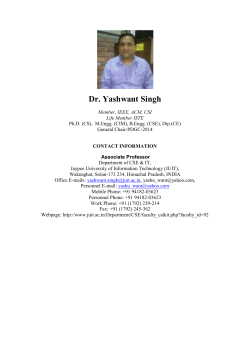 Dr. Yashwant Singh