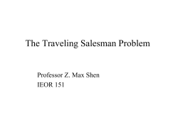 The Traveling Salesman Problem