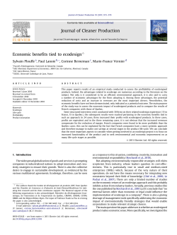 Economic benefits tied to ecodesign